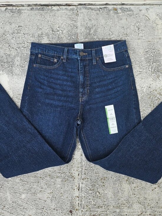 Time and Tru Denim - Time and Tru Women Jeans Blue Dark Denim Straight Leg Jeans Size 10 Short NWT